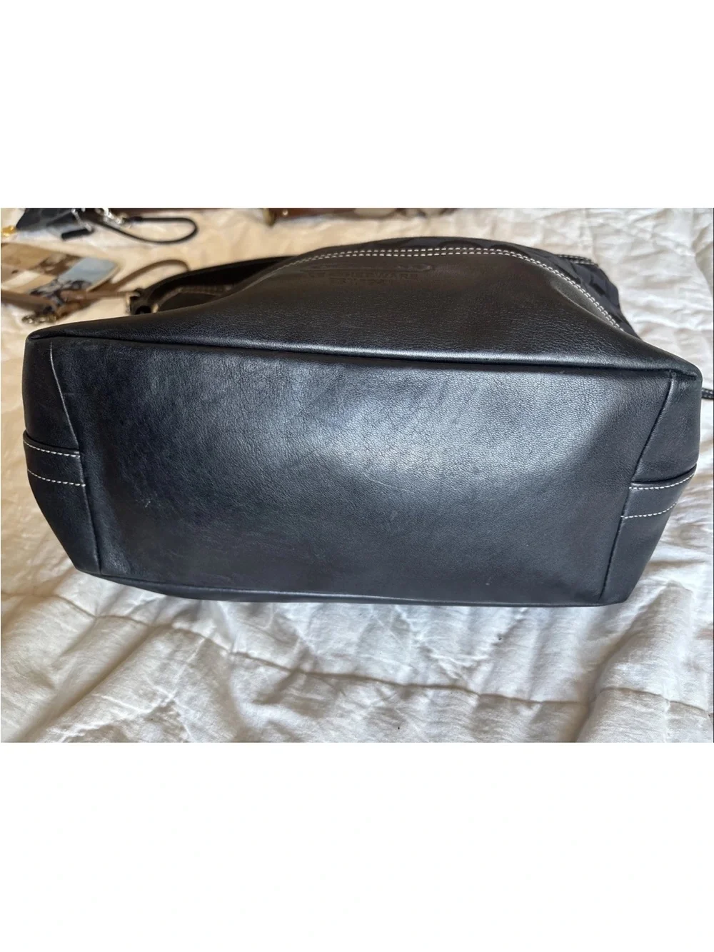 Coach Black Jacquard and Leather Hobo Shoulder Bag